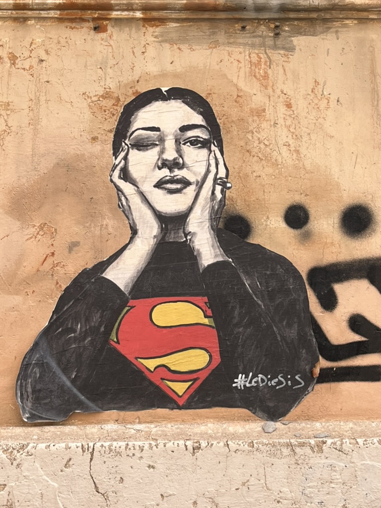 Super Woman gezeichnet